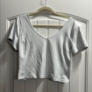 Lululemon Athletica Gray Crop T-Shirt